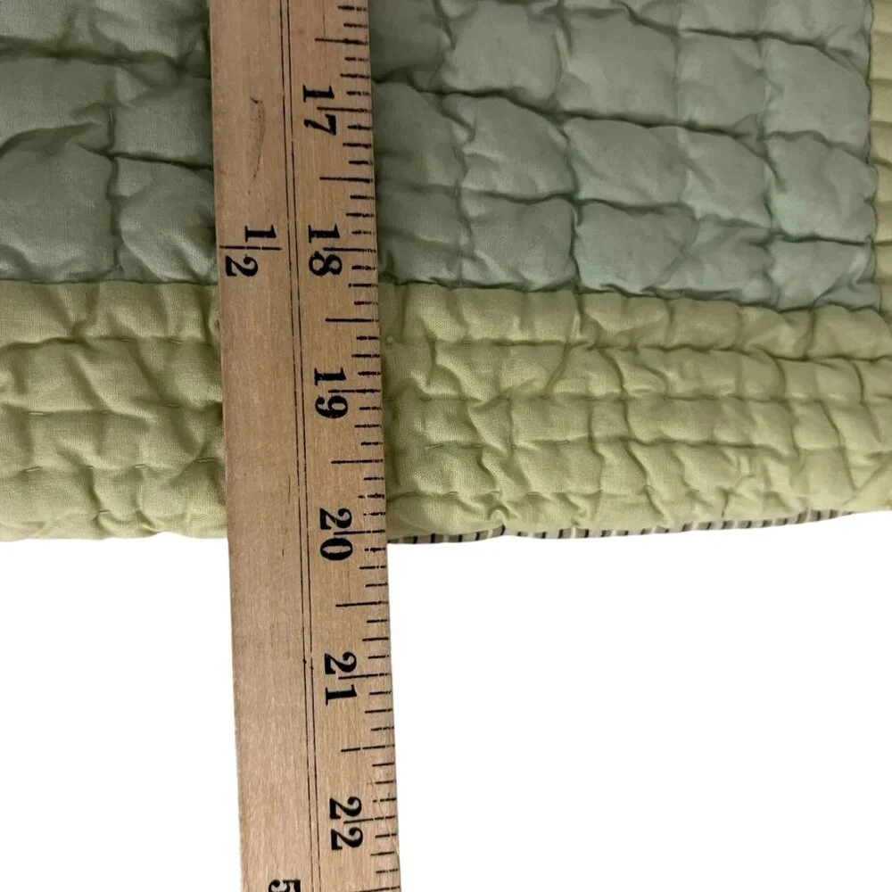 Eddie Bauer Quilted Cotton Rustic‎ Pillow Sham Green Striped & Patterned Accent